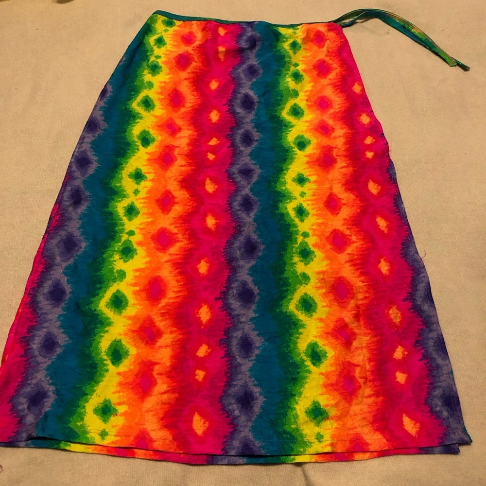 Vintage neon “Bathing Babes” swim coverup/sarong